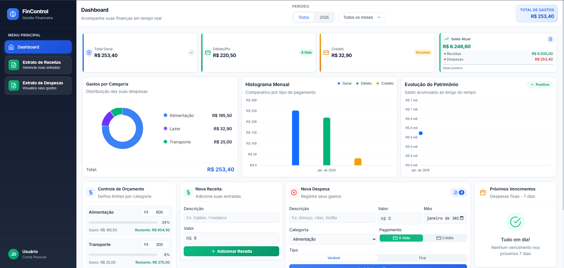 Controle de Gastos Pessoais - Imagem 1